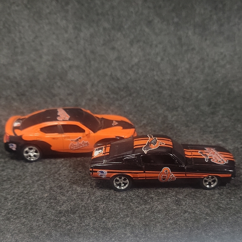 Baltimore Orioles Diecast Cars Dodge Charger Ford Mustang